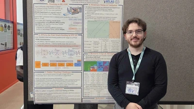 Kelsey Presents Research on GNN Particle Tracking at DPF Conference featured image